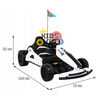 KidsVip 24V Furious Drifting Go Kart- White - English Edition