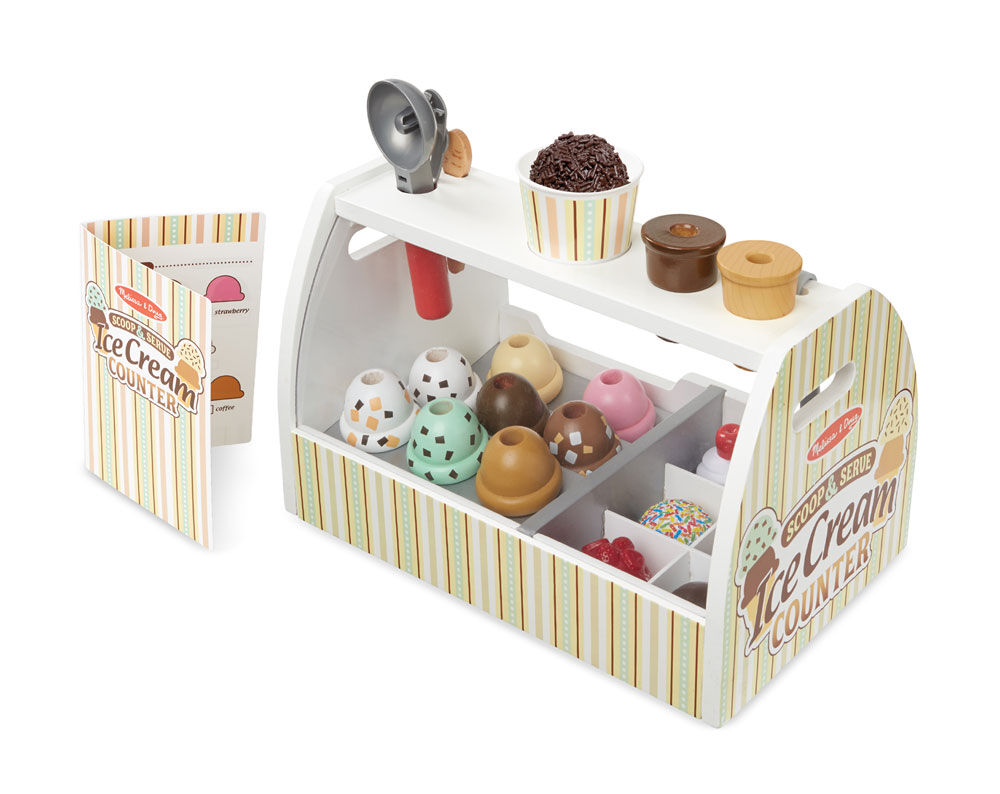 Melissa & doug wooden ice cream on sale counter