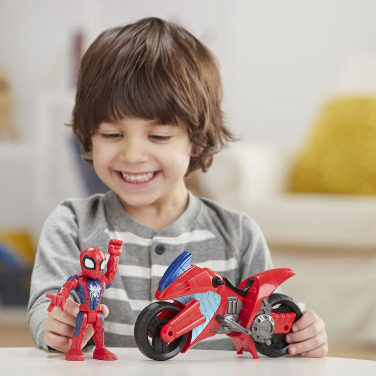Super Hero Adventures Spider-Man Boys 6 pack Socks with Grippers (2T-3T,  Red/Blue)