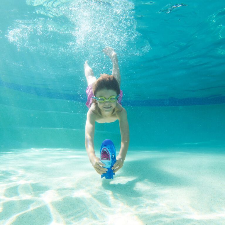 SwimWays, Requin Zoomimals, Accessoires et jouets de piscine pour enfants,  Jouets de plongée et jouets de piscine en forme de torpille