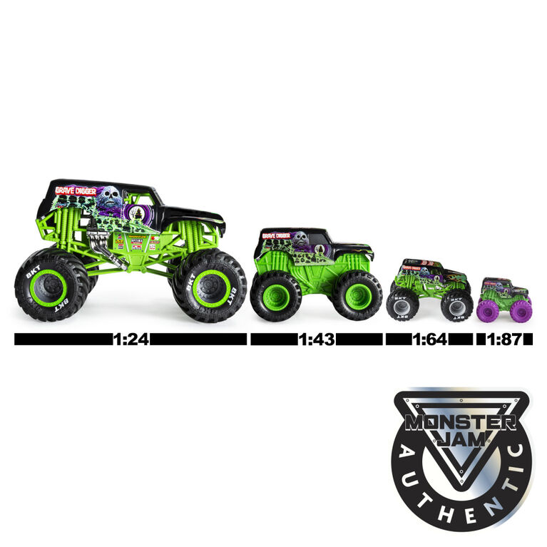 Monster Jam, Monster truck Backwards Bob officiel, véhicule en métal moulé, échelle 1:64, Jouets pour garçons à partir de 3 ans
