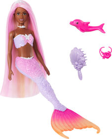 Barbie "Brooklyn" Mermaid Doll with Color Change Feature, Pet Dolphin and Accessories