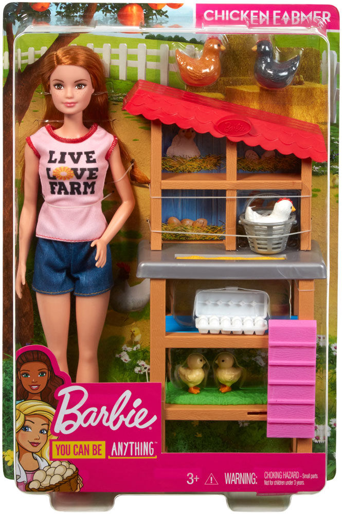 barbie chicken farmer set