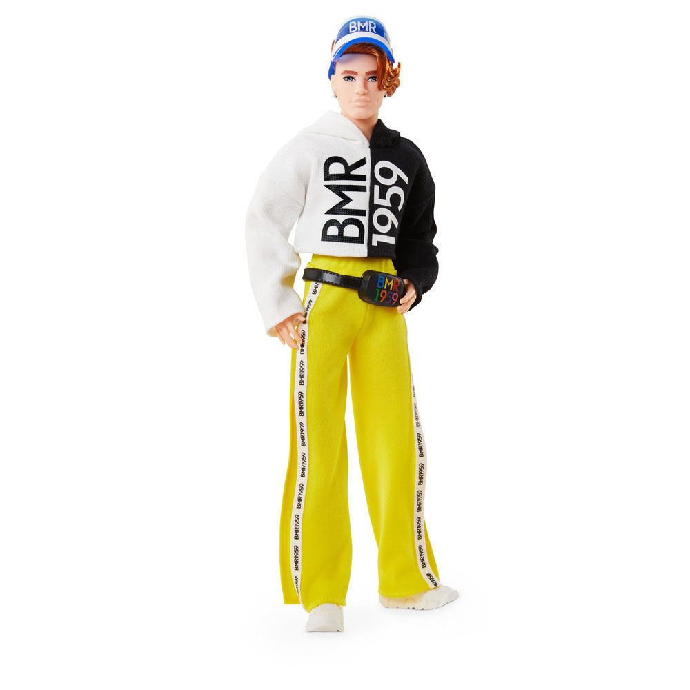 Barbie BMR1959 Poseable Ken Doll in Split Color Hoodie with Track