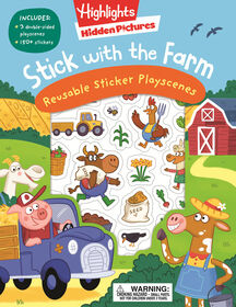 Stick with the Farm Hidden Pictures Reusable Sticker Playscenes - English Edition