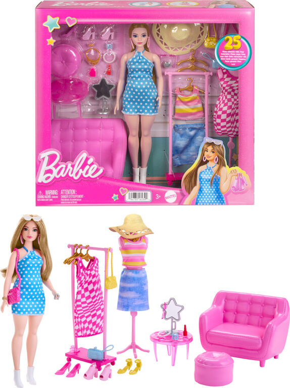SOLDES 2024 : - 18% Barbie Coffret Séance D'Essayage avec Poupée Mannequin,  Vêtements, Accessoires De Dressing, Et 32 Éléments De Jeu, Jouet Enfant,  Dès 3 Ans, HPL78 pas cher