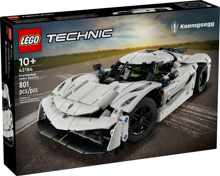 LEGO Technic Koenigsegg Jesko Absolut White Hypercar Buildable Model Car Kit, Race Car Toy for Kids, 42184