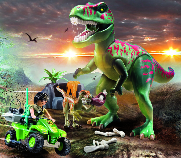 Explorateur avec quad et dinosaures - 71183