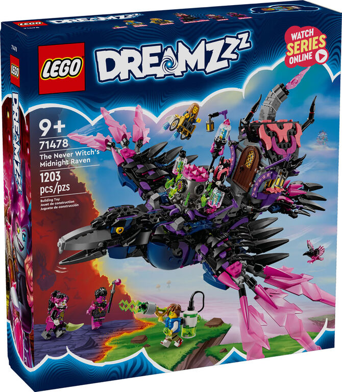 LEGO DREAMZzz The Never Witch's Midnight Raven Animal Toy with Fantasy Creature Figures 71478