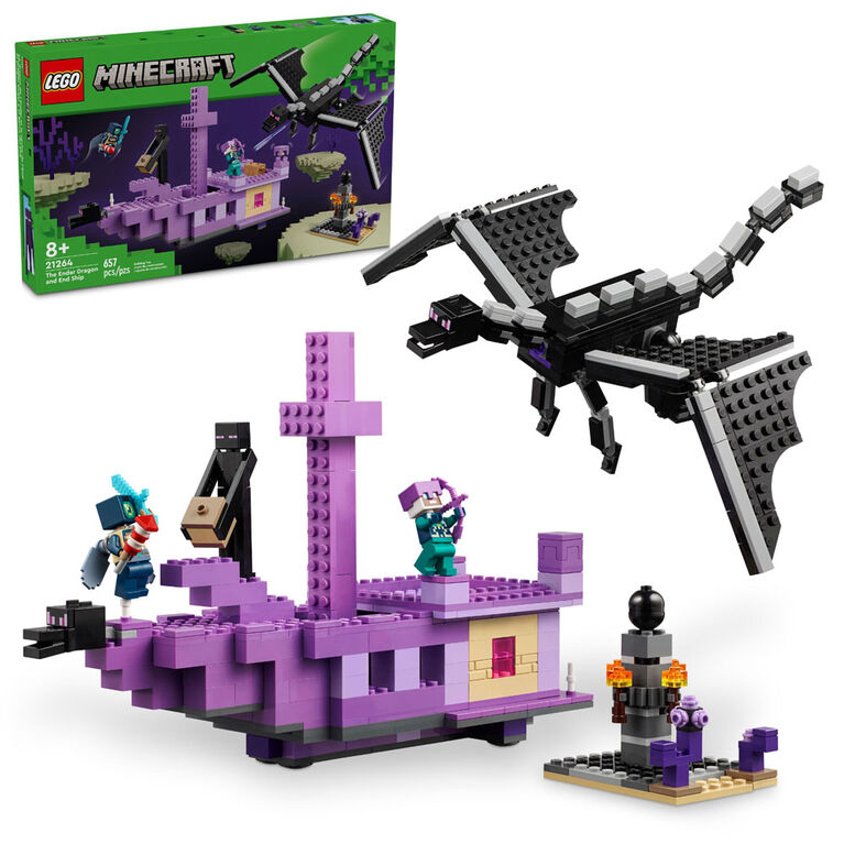 LEGO Minecraft The Ender Dragon and End Ship Video-Game Adventure Toy 21264