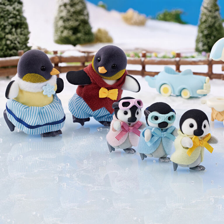 Calico Critters Penguin Family, Lot de 3 figurines de poupée à collectionner