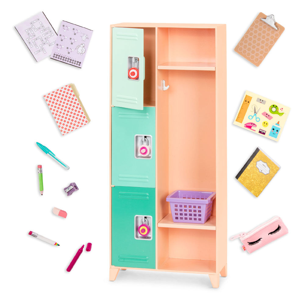 Our Generation, Classroom Cool Locker Set for 18-inch Dolls | Toys