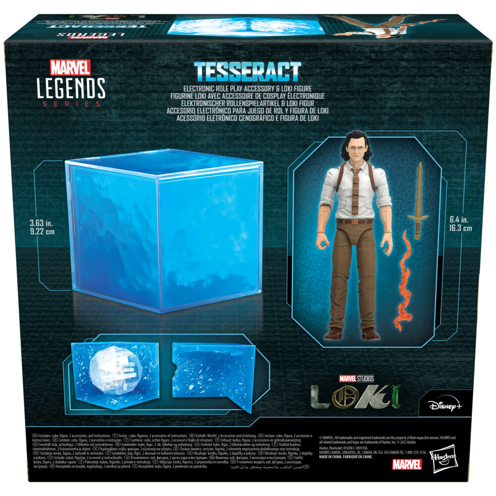 Marvel Legends Series Tesseract Electronic Role Play Accessory with Light  FX, Marvel Studios' Loki Roleplay Item and 6