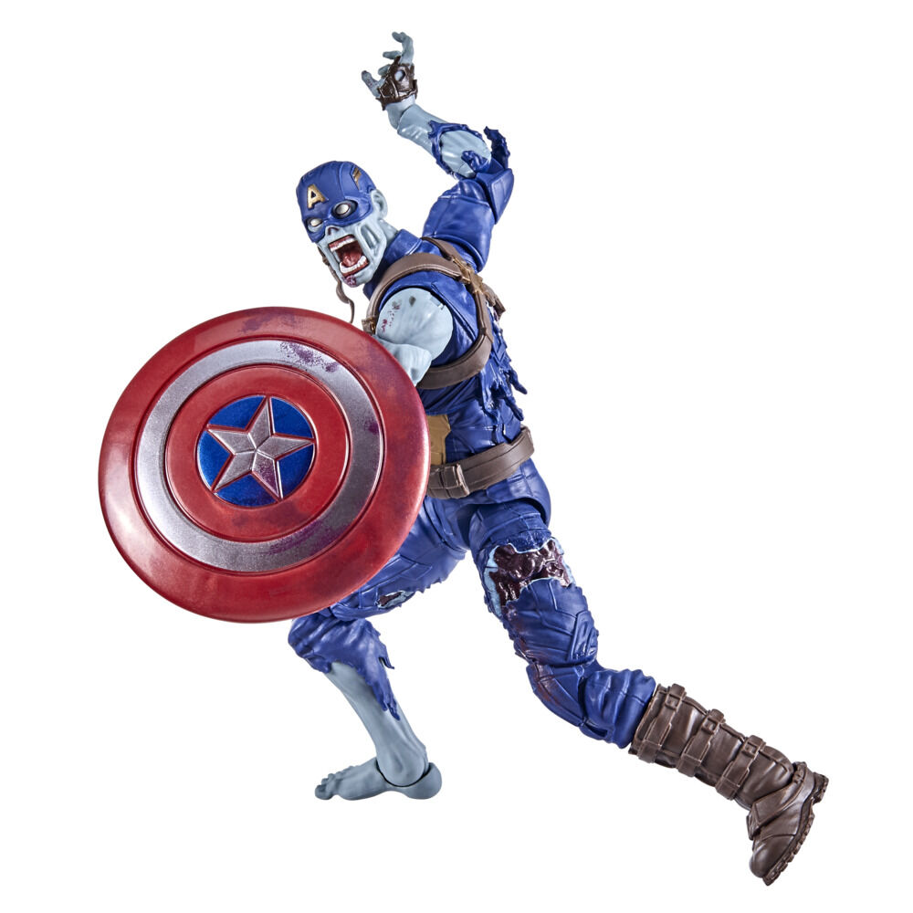 Marvel Legends Series 6 inch Scale Action Figure Toy Zombie Captain America Premium Design 1 Figure and 1 Accessory