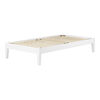 Vito Twin Solid Wood Platform Bed White