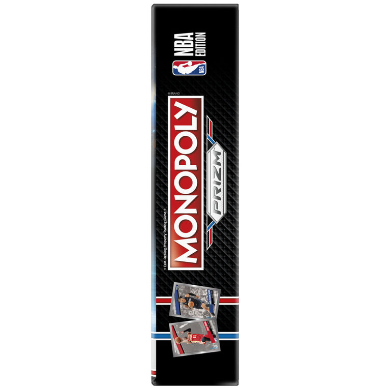 Monopoly Prizm: Édition NBA, jeu de plateau Monopoly avec cartes de collection Panini de la NBA - Édition anglaise