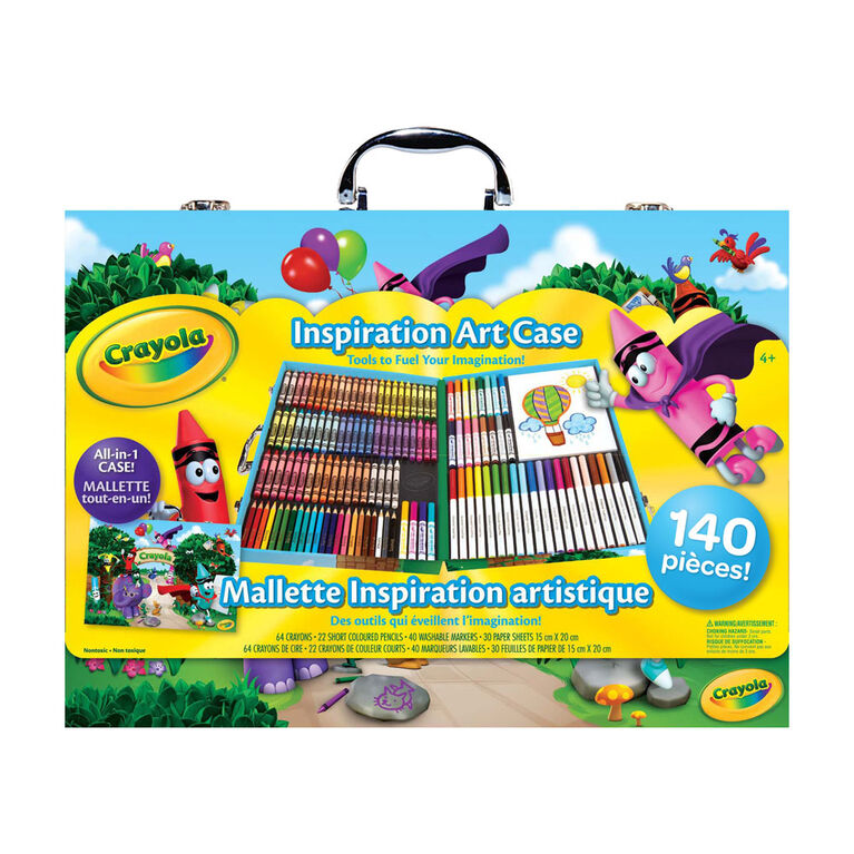 Art Case Over 140 Pieces at Home or on the Go, Compartmentalized Tray Holds  Crayons, Colored Pencils, and Markers for Creating Original Art 