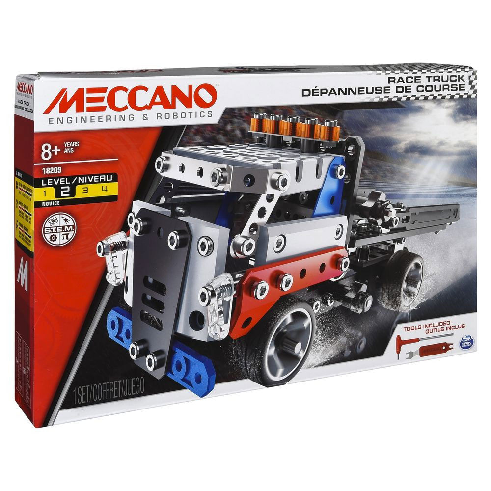 Meccano Race Truck Model Vehicle Building Kit STEM Construction Education Toy