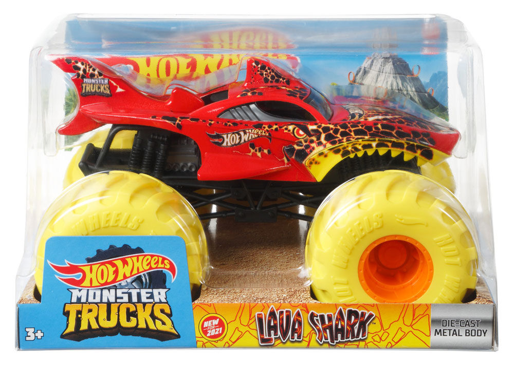 hot wheels lava shark monster truck