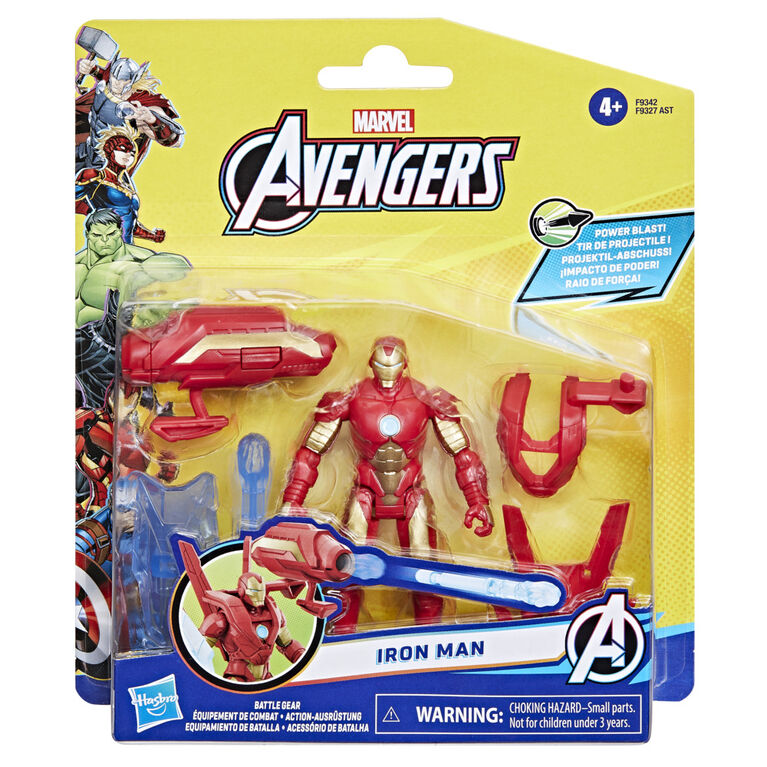 Marvel Avengers Epic Hero Series Battle Gear Iron Man Action Figure