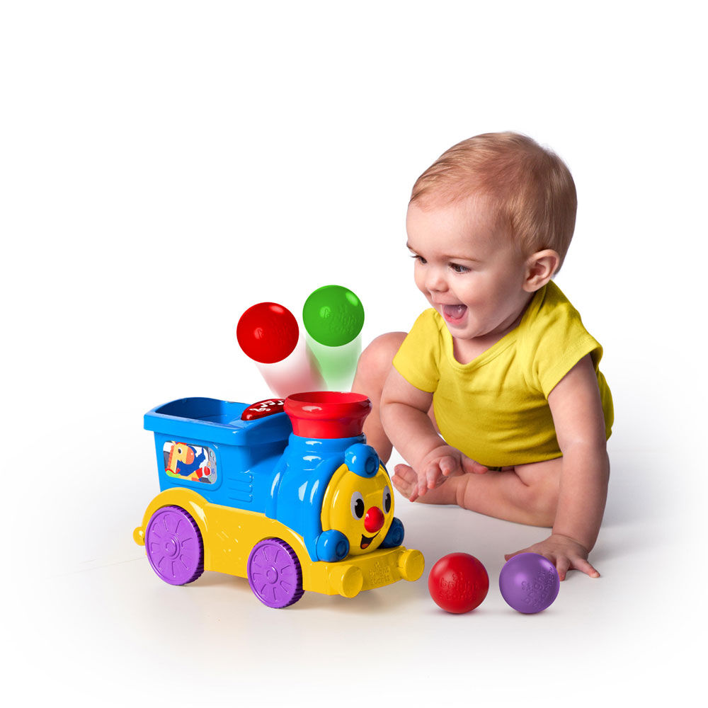 Bright starts roll sales & pop train toy