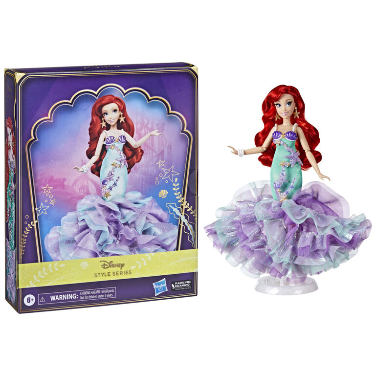 Disney Princess Style Series Ariel Fashion Doll, Deluxe Collector Doll with Accessories