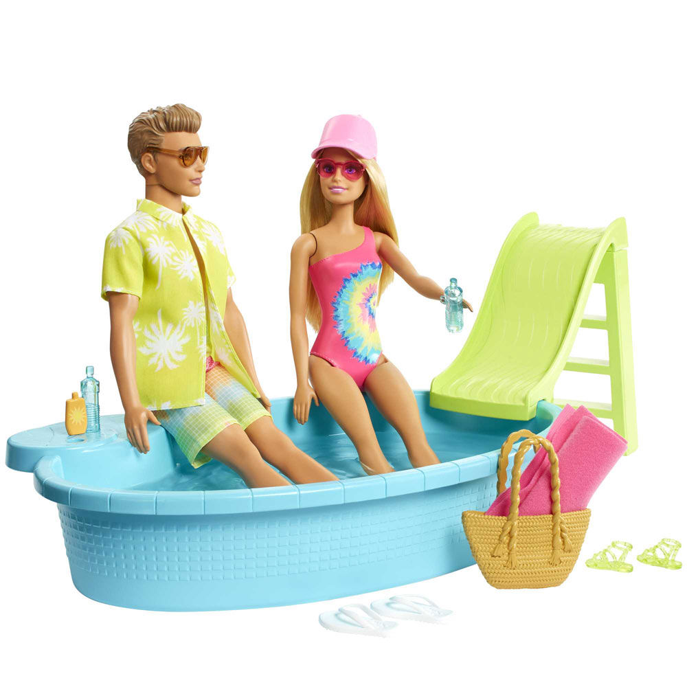 barbie pool and car