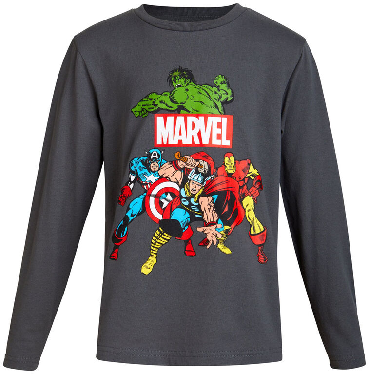 Marvel - Long Sleeve Tee - Avengers / Charcoal / 2T