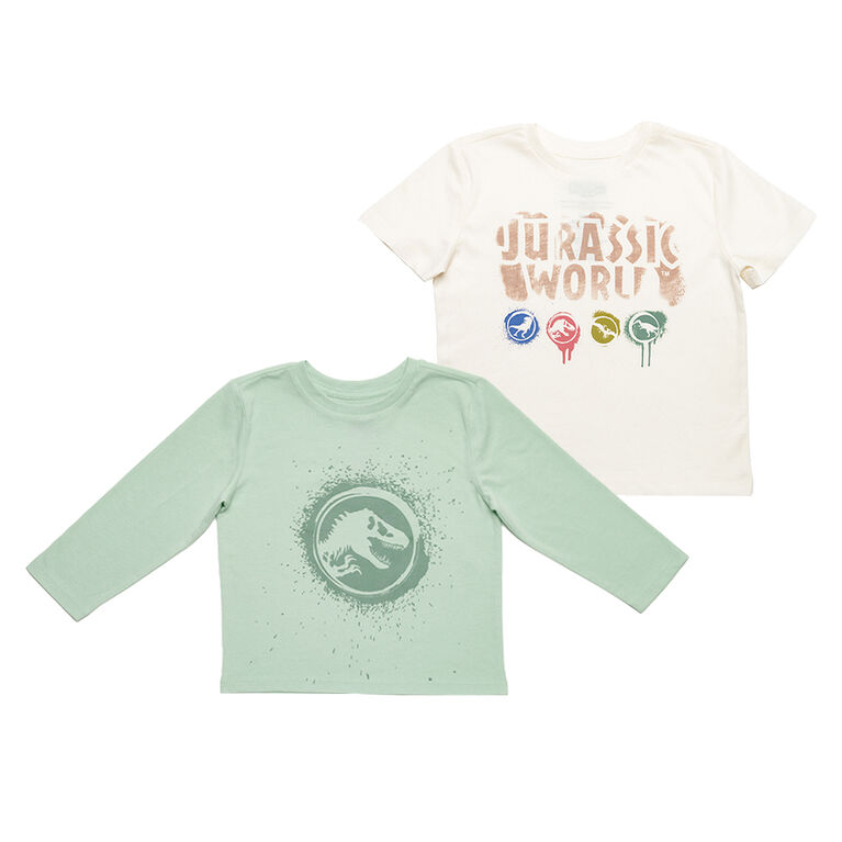 Jurassic Park - 2 Piece Combo Set - Green & Off White - Size 2T - Toys R Us Exclusive
