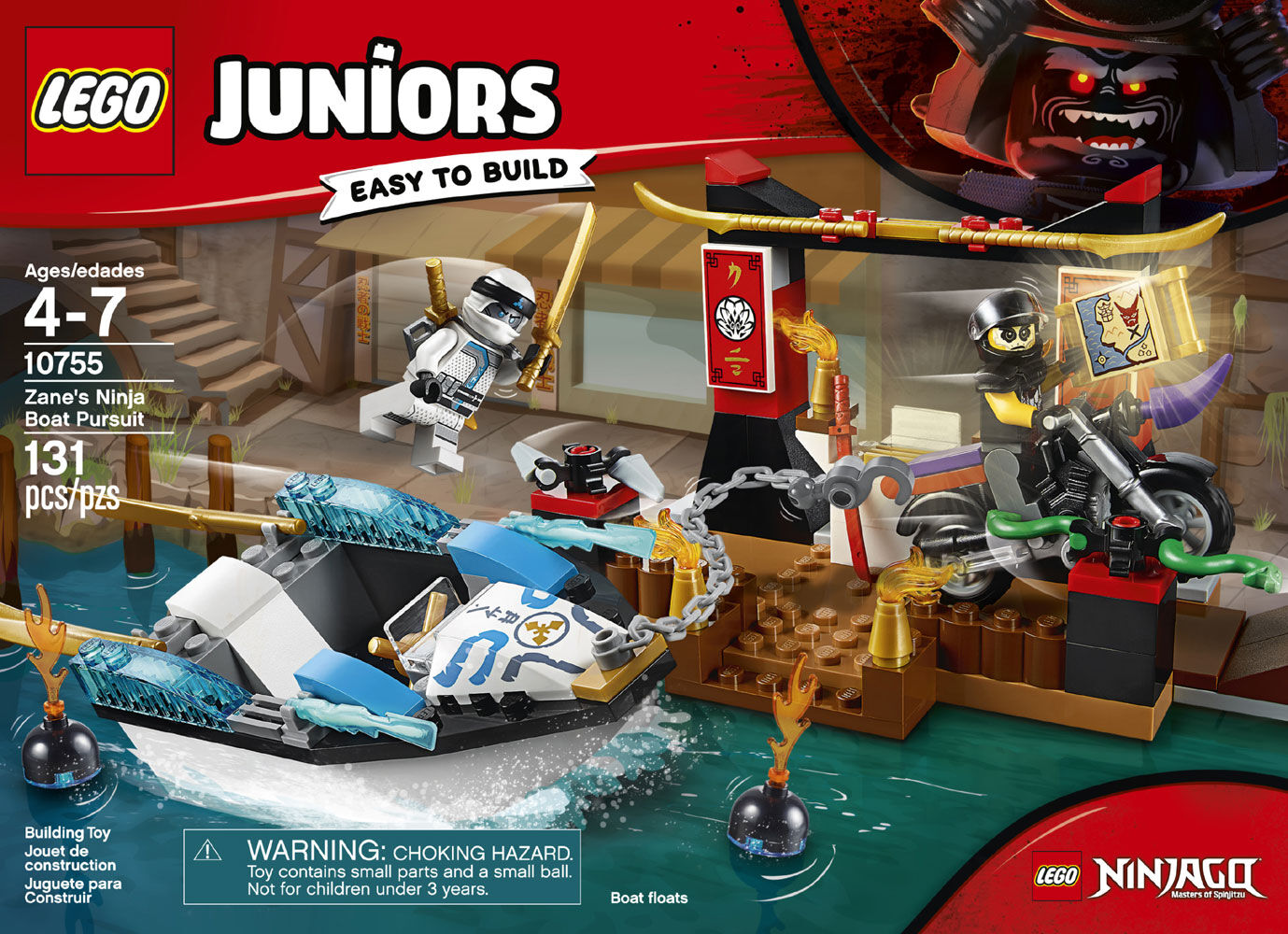 lego juniors zane's ninja boat pursuit