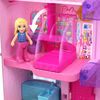 Polly Pocket Barbie Dreamhouse Compact, Dollhouse Playset with 3 Micro Dolls, 1 Pet & 11 Accessories