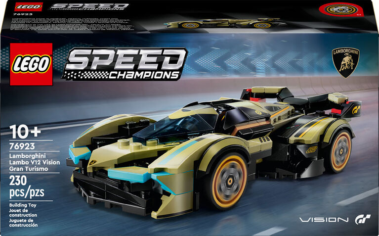 LEGO Speed Champions Lamborghini Lambo V12 Vision GT Super Car Vehicle Toy, Driving Playset 76923