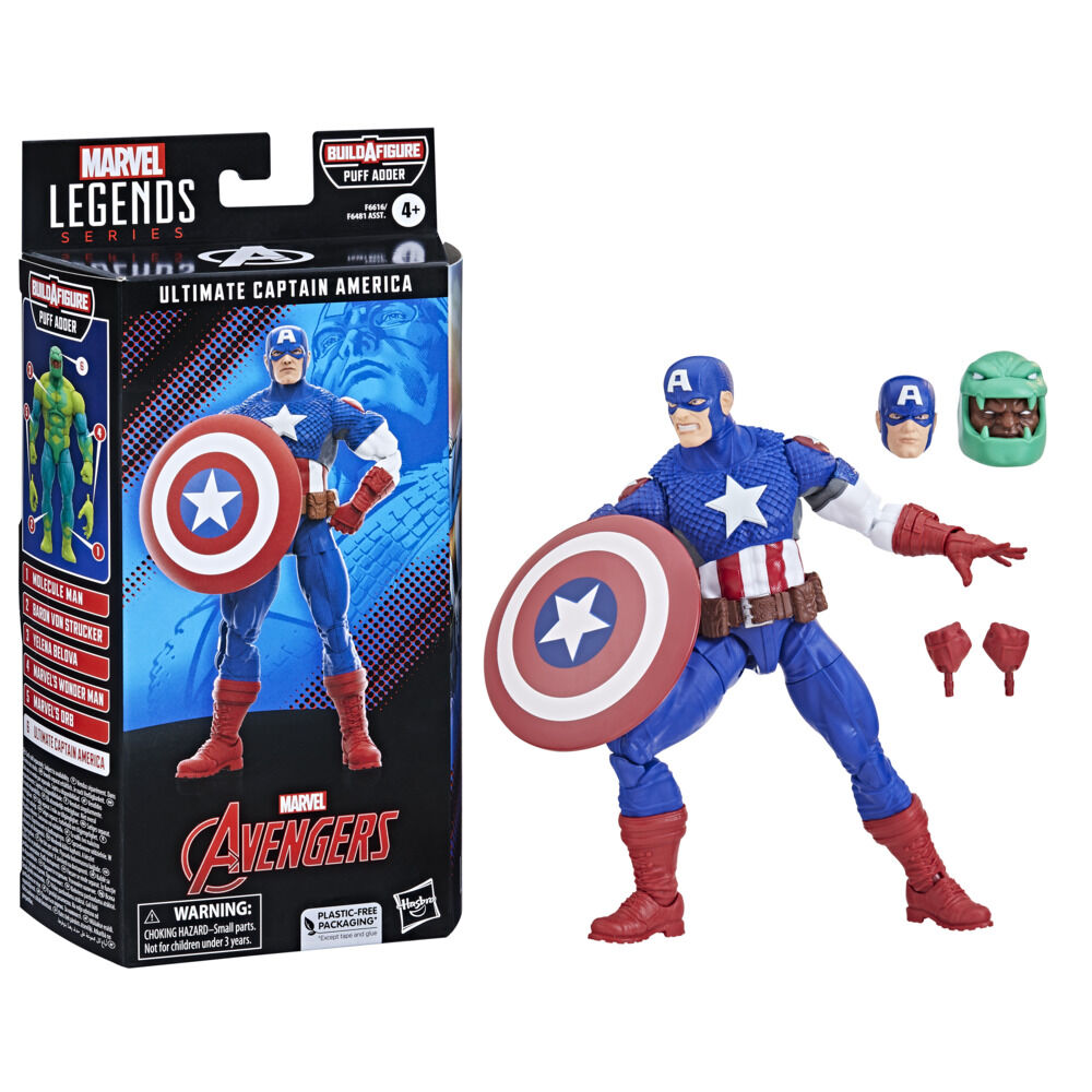 Hasbro Marvel Legends Series: Ultimate Captain America Ultimates, Marvel  Classic Comic Marvel Legends Action Figure, 6 Inch