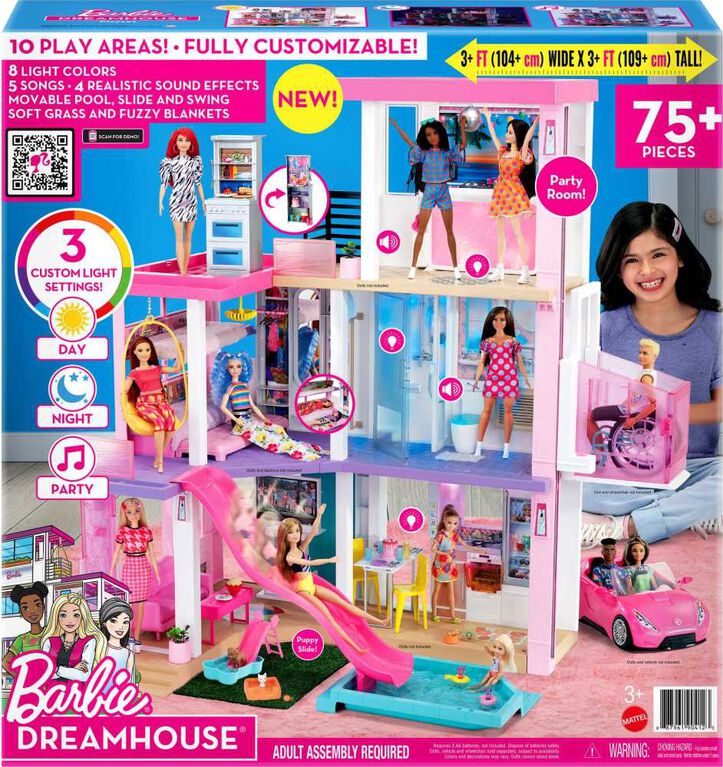 Barbie Dreamhouse (3.75-Ft) Dollhouse With Pool, Slide, Lights and Sounds | R Us Canada