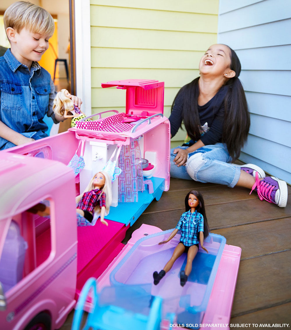 barbie dream camper van playset with accessories