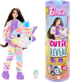 Barbie Cutie Reveal Zebra Doll & Accessories, Color Dream Series with 1 Surprises