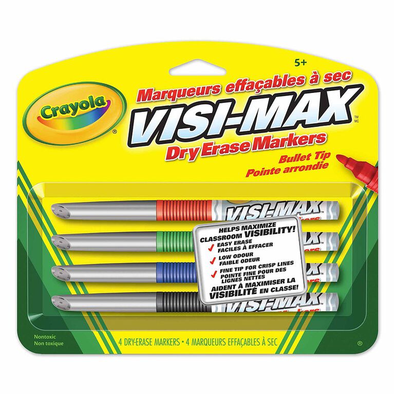 Crayola DryErase Fine Line Markers, 4 Ct Toys R Us Canada