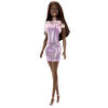Barbie Doll, Kids Toys, Dark Brown Hair and Metallic Dress