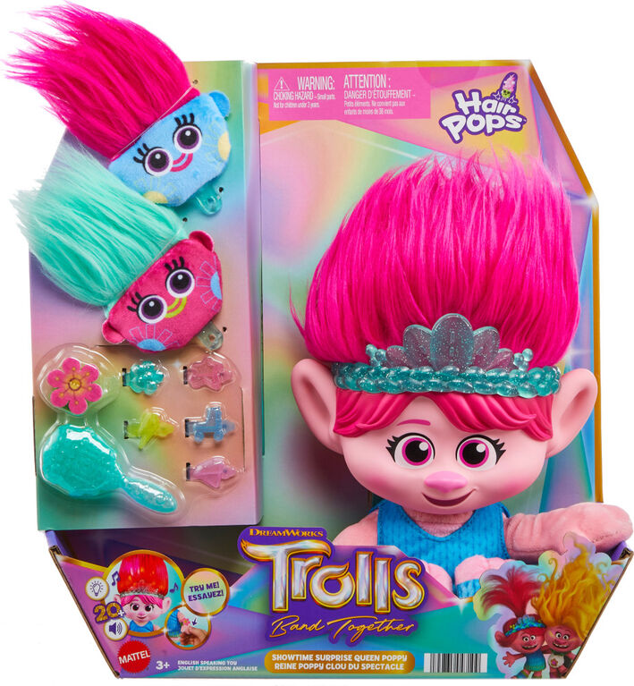 Hasbro Dreamworks Trolls World Tour Toddler Poppy Doll with Comb 