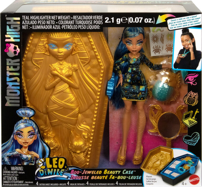 Monster High Cleo De Nile Doll and Boo-Jeweled Beauty Case with