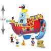 Disney Junior Mickey Mouse Funhouse Treasure Adventure Pirate Ship Playset with Sounds and Figures - English Edition