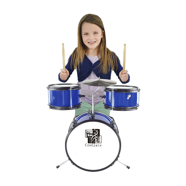 Music Alley Batterie Junior pour enfant Bleu - Instruments de