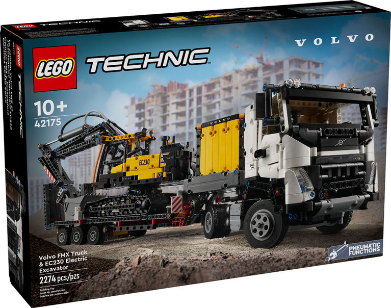 LEGO Technic Le camion Volvo FMX et l'excavatrice électrique EC230 42175