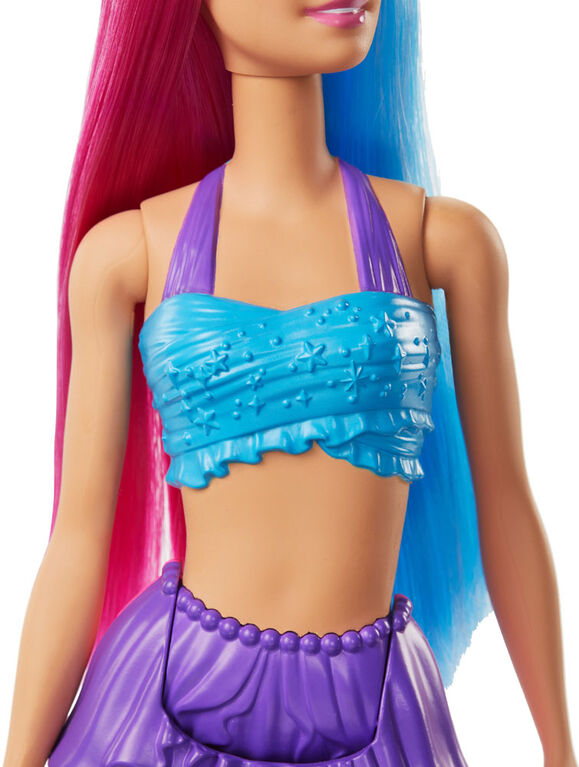 Barbie Dreamtopia Mermaid Doll, 12-inch, Pink and Blue Hair