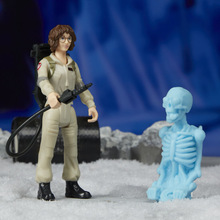Ghostbusters Fantôme grand frisson, figurine de collection Phoebe Spengler de 12,5 cm et fantôme Bonesy avec technologie Ecto-Stretch