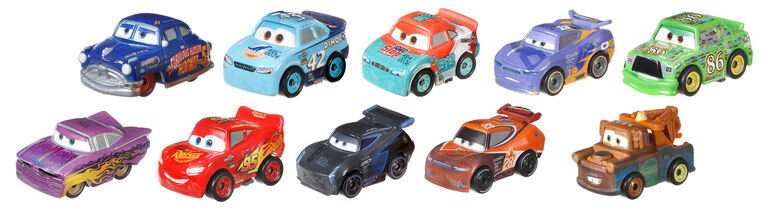 Disney / Pixar - Paquet de 10 voitures Mini Racers Racer Series.