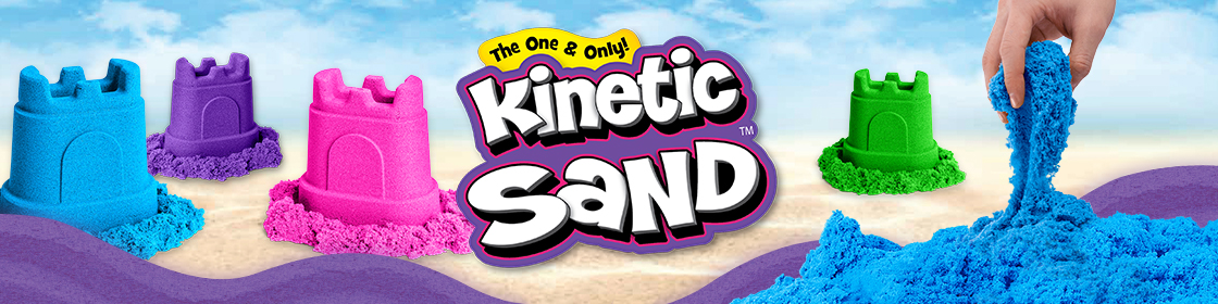 Kinetic Sand Sparkle Sandcastle Set w/ 1lb Pink Shimmer Kinetic Sand