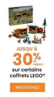 JUSQU’À 30% DE RABAIS sur certains coffrets LEGO®