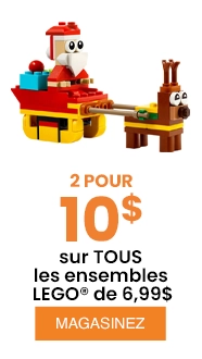 2 pour 10$ sur TOUS les ensembles LEGO® de 6,99$