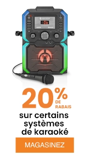 20% DE RABAIS sur certains systèmes de karaoké